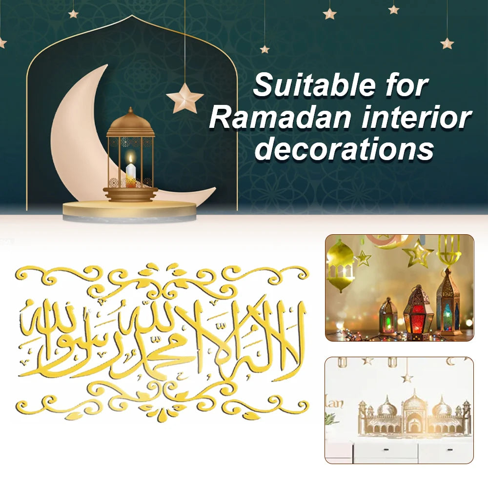 Arabic Acrylic Mirror Stickers
