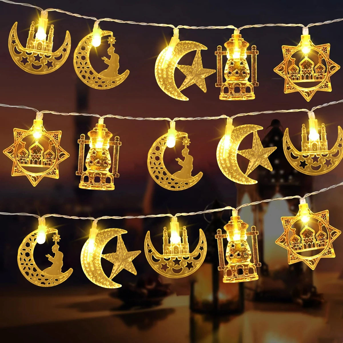 Eid and Ramadan Mubarak Light String Decorations