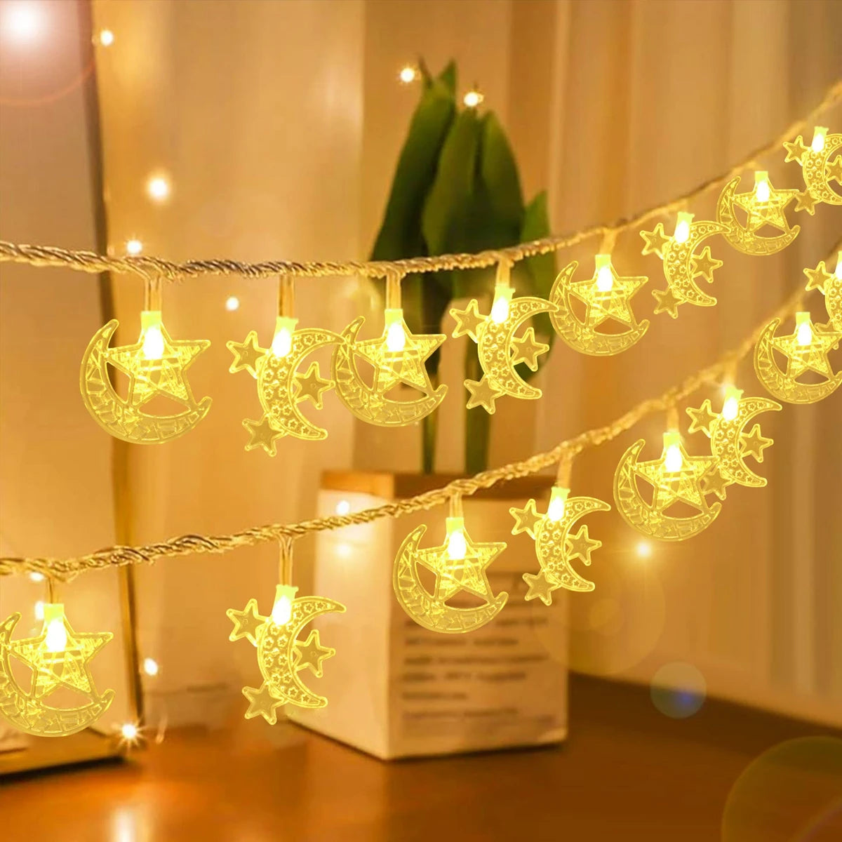 Eid and Ramadan Mubarak Light String Decorations