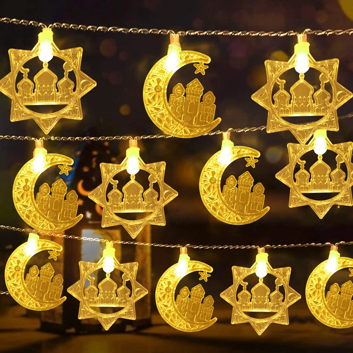 Eid and Ramadan Mubarak Light String Decorations
