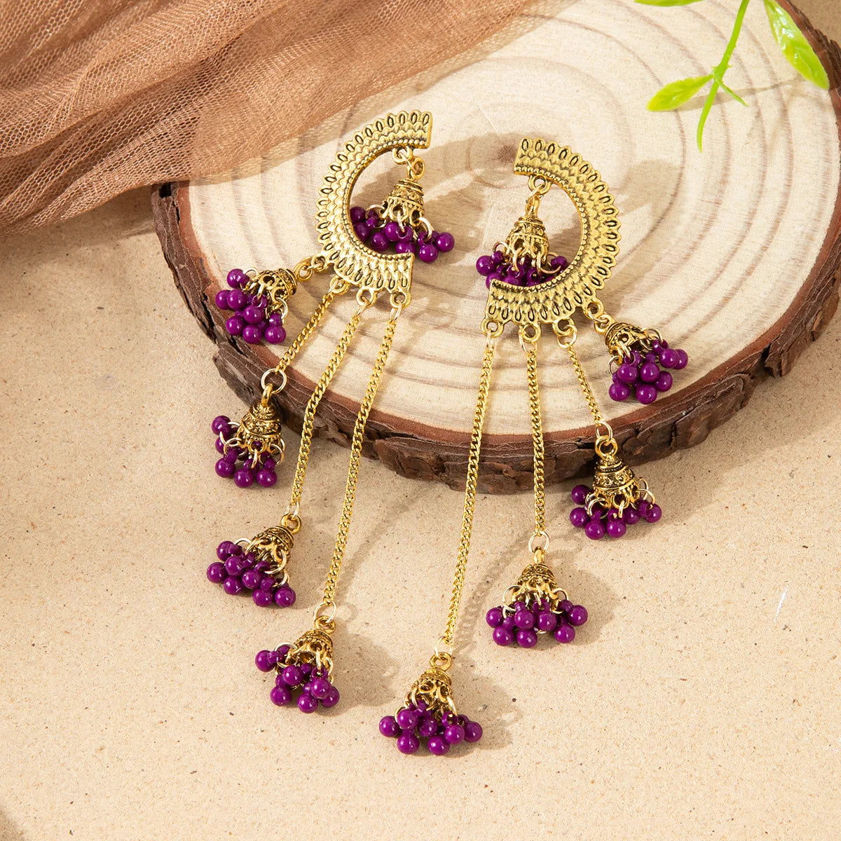 Afghan and Indian Long Tassel Earrings For Women