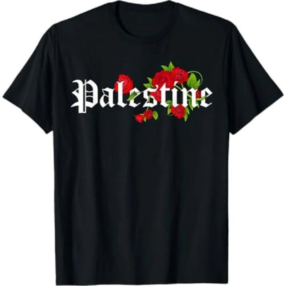 High Quality Palestine Rose Cotton Shirt for Men and Women
