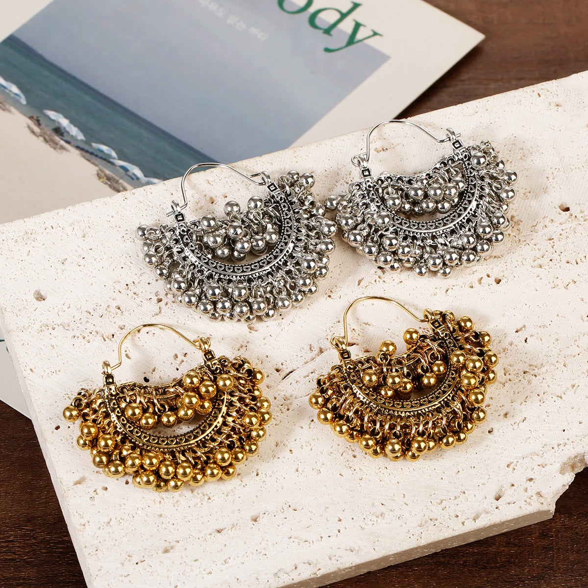 Women's Afghan Earrings With Multiple Designs