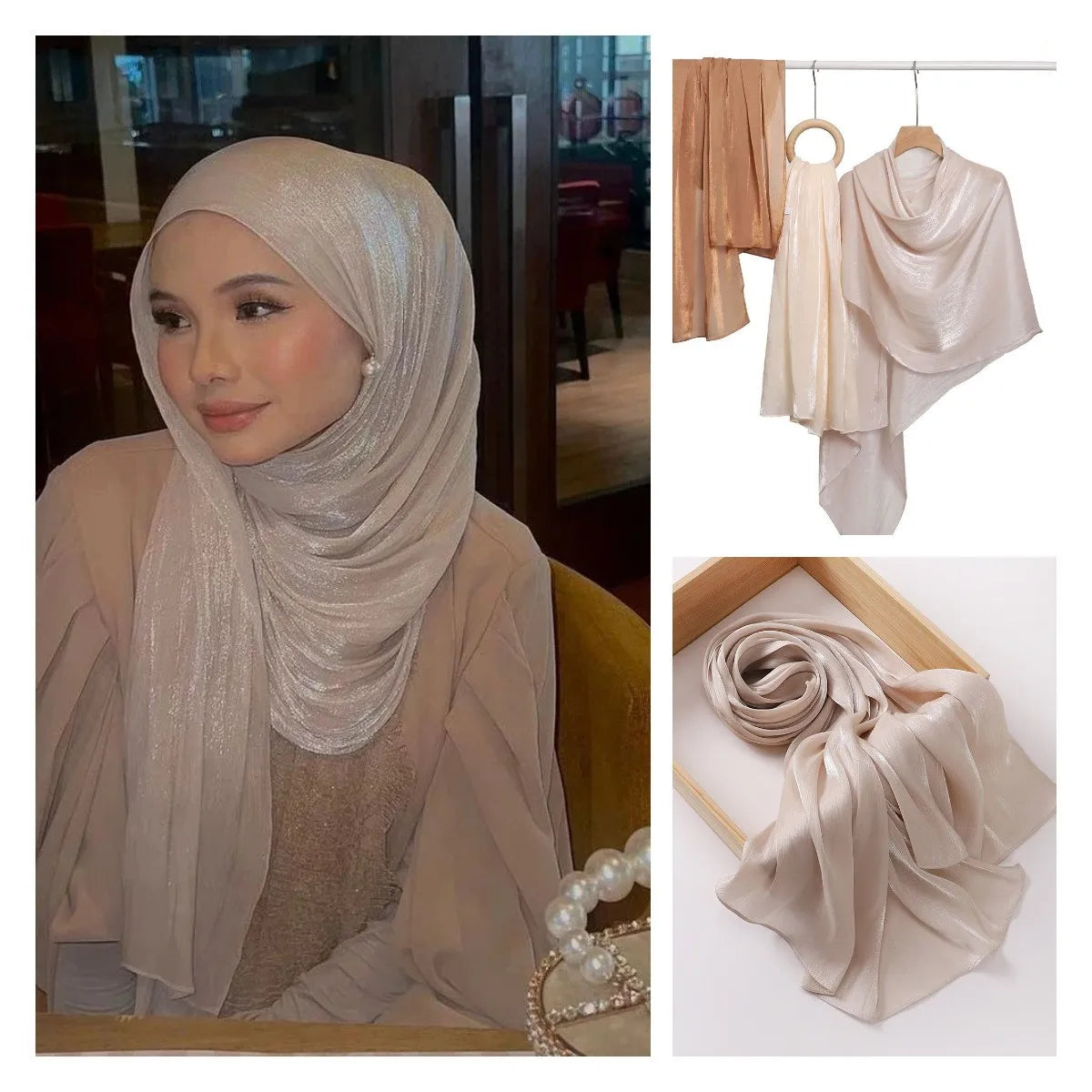 Women's Shiny Hijabs