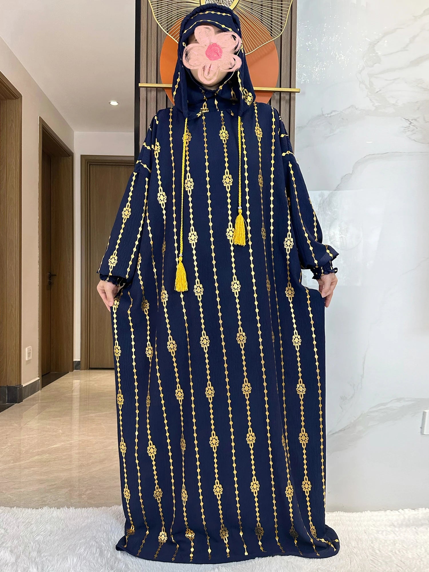 Women's Abaya With Special Design and Ropes
