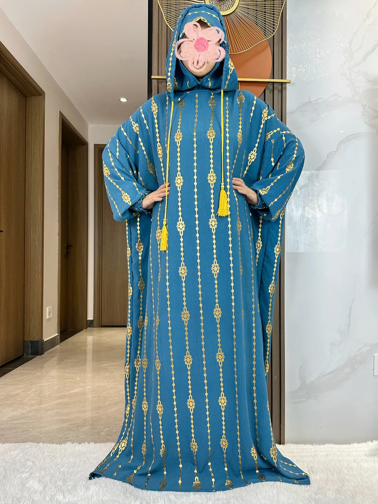 Women's Abaya With Special Design and Ropes