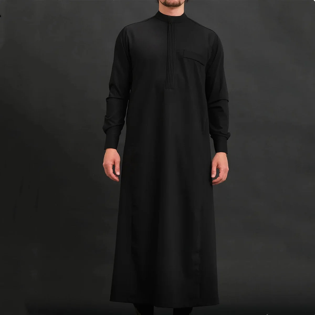 Muslim Men's Formal Black Thobe