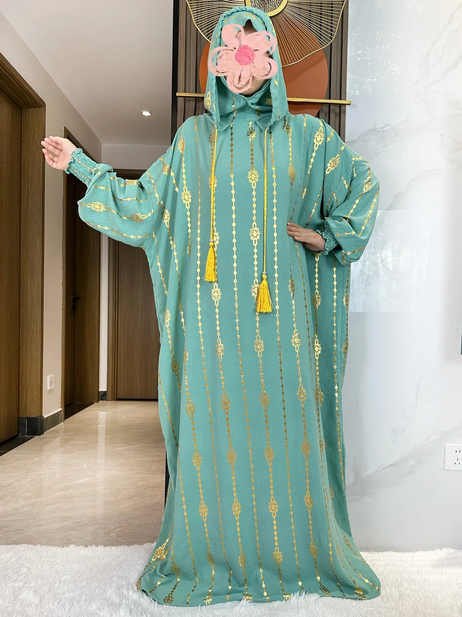 Women's Abaya With Special Design and Ropes