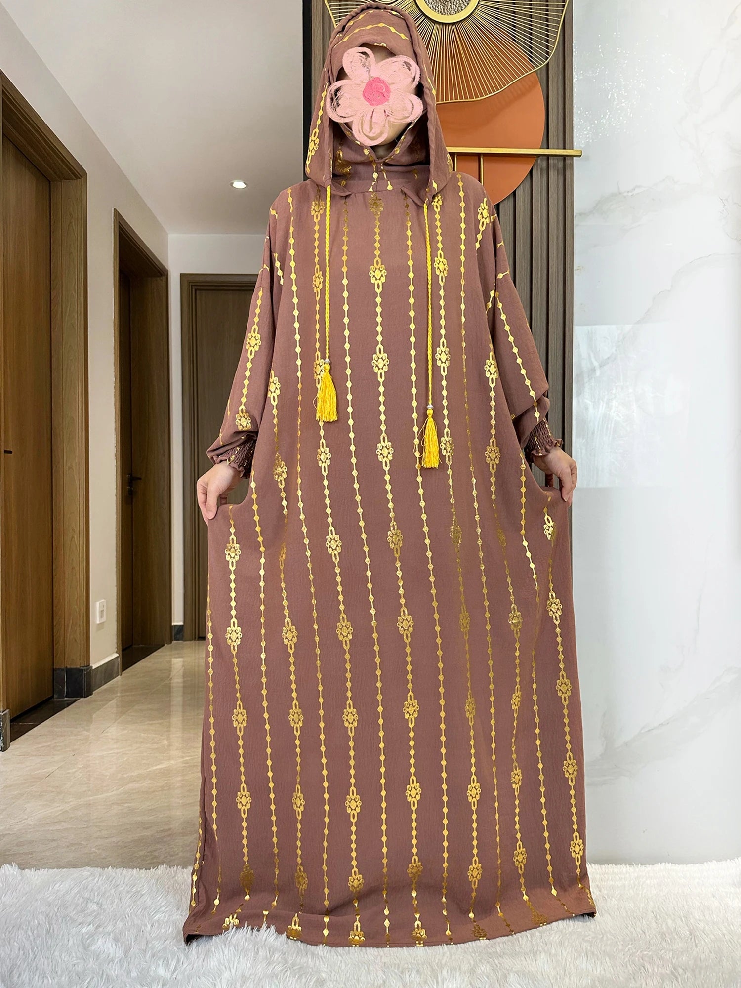 Women's Abaya With Special Design and Ropes