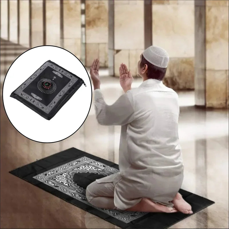 Water-Proof Portable Prayer Rug With Qibla Compass