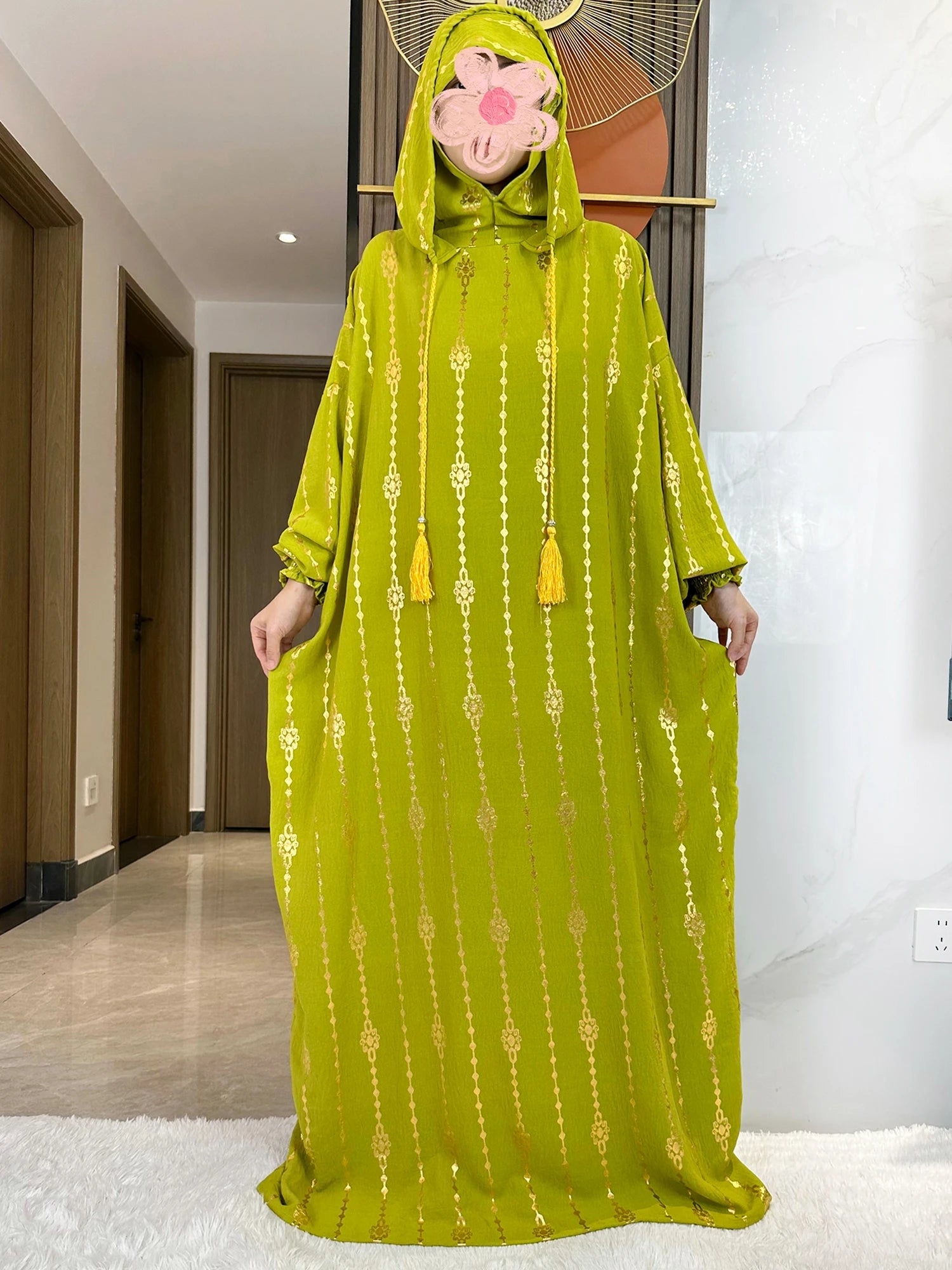 Women's Abaya With Special Design and Ropes