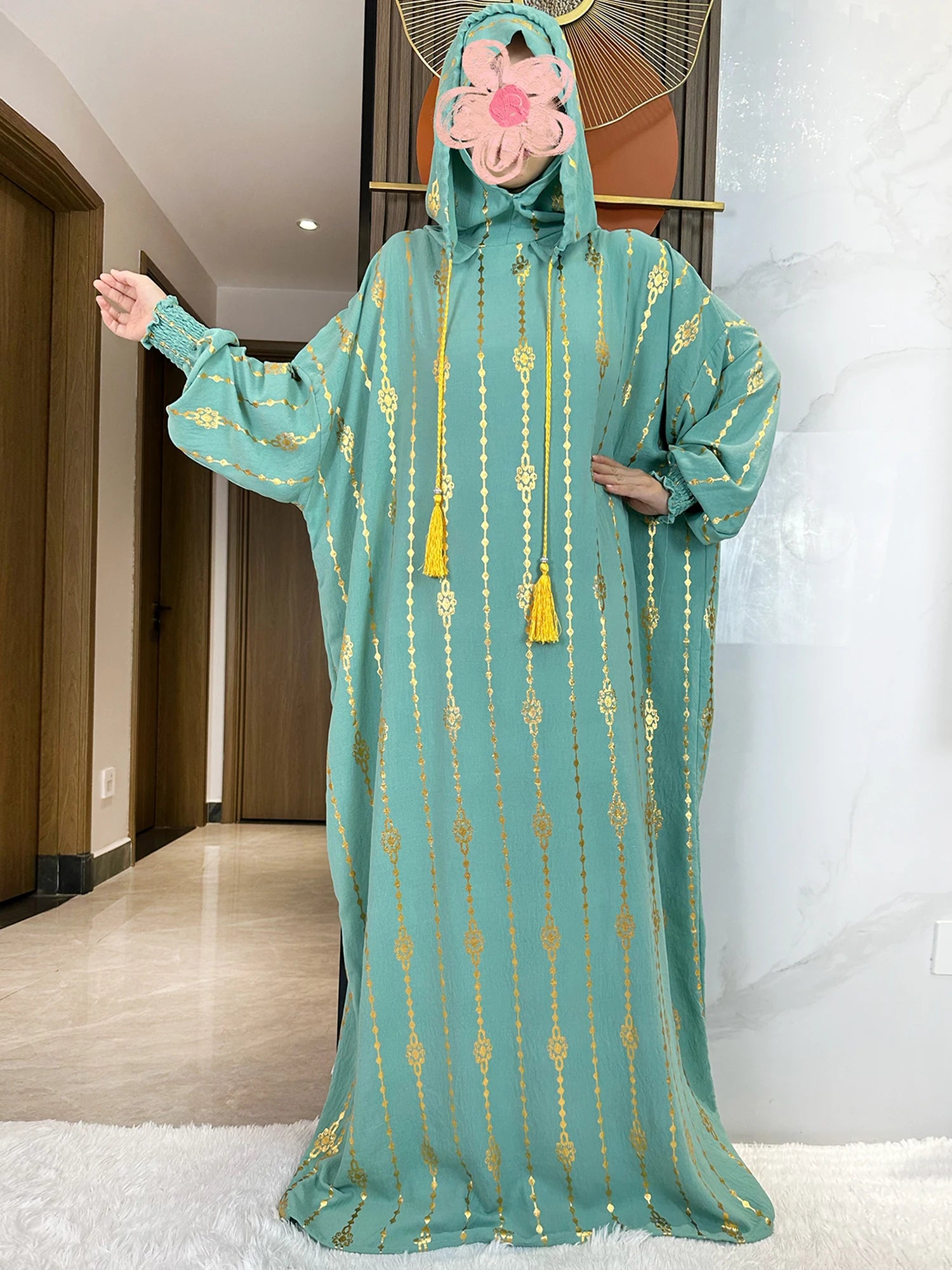 Women's Abaya With Special Design and Ropes