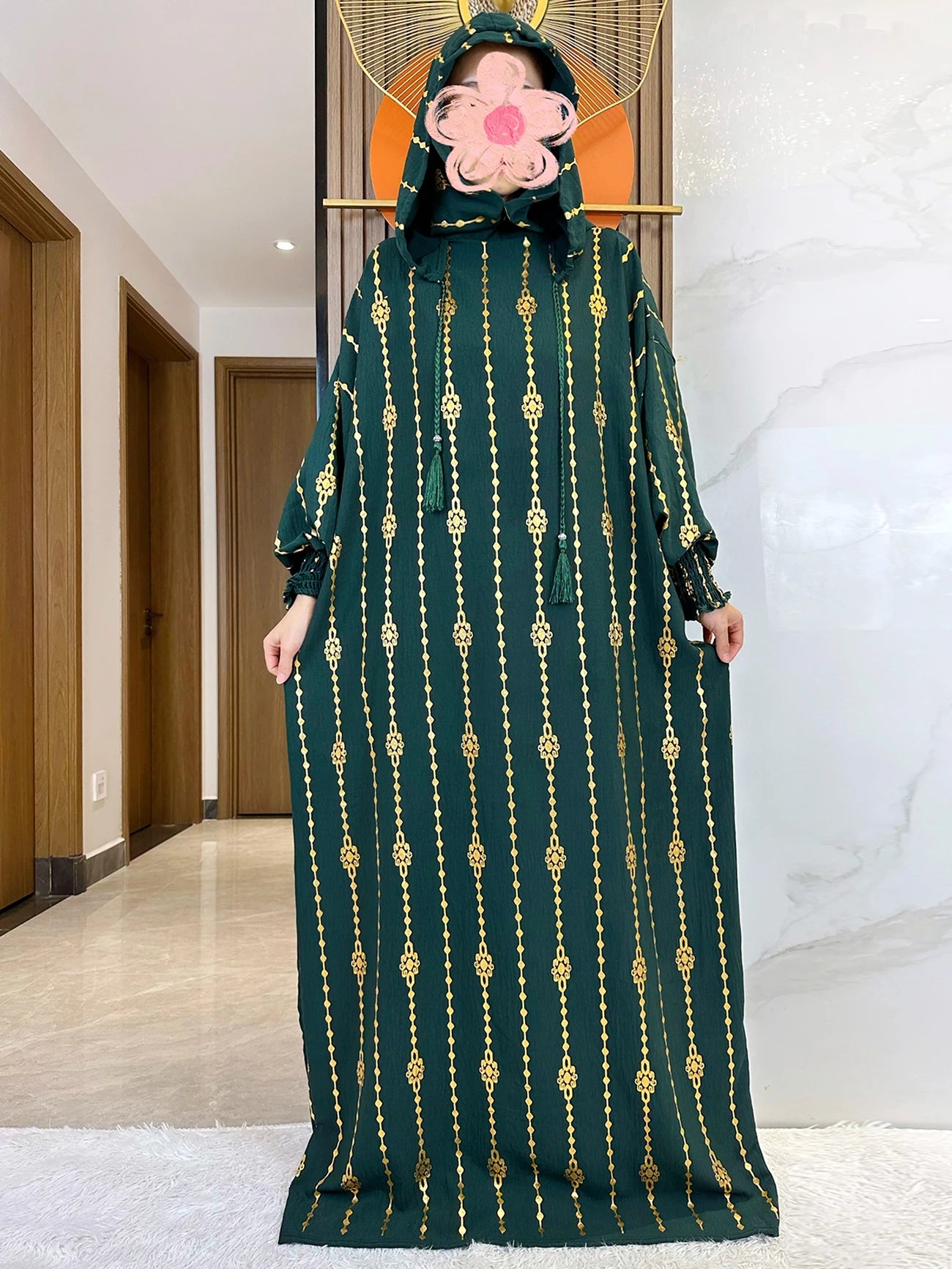 Women's Abaya With Special Design and Ropes
